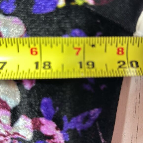 Hot Topic Black Floral Velvet Peter Pan Collar Whimsigoth Witchy Skater Dress - Picture 14 of 16